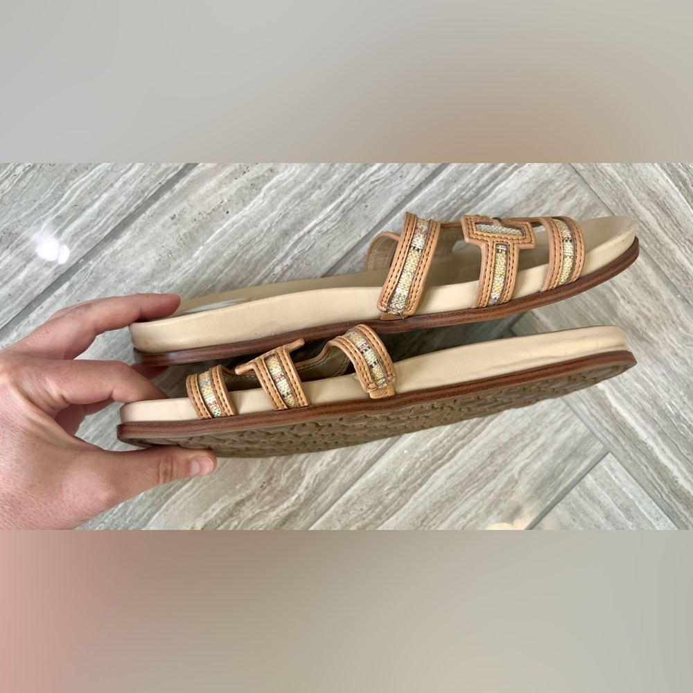 Sam Edelman Nettie Multi-Color Slide Sandal, Tan, Size 8 - Picture 7 of 8